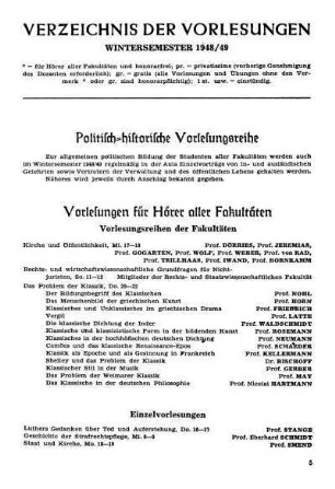 Politisch-historische Vorlesungsreihe