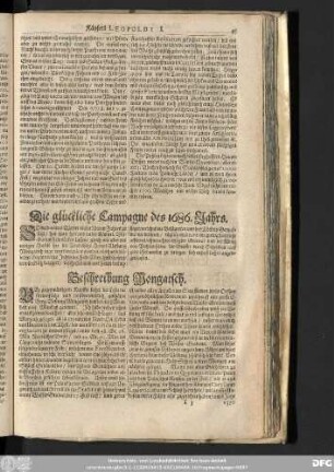 Die glückliche Campagne des 1686. Jahrs.
