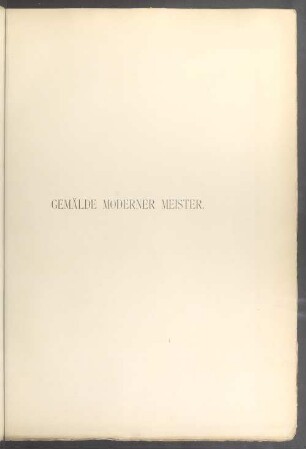 Gemälde moderner Meister