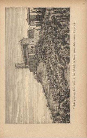 Veduta generale della Villa di San Michele in Bosco, presa dalla strada Merzarotti