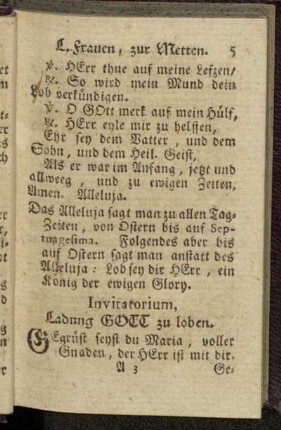 Invitatorium. - Psal. 97. Cantate Domino.