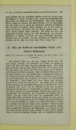 Blüte und Verfall des angelsächsischen Reiches unter Aelfred's Nachkommen