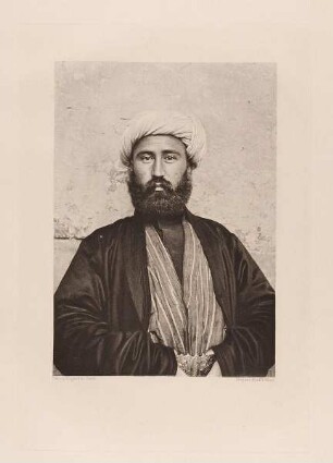 "Un Ouzbeg de Djizak portant un vêtement de drap sur un khalat de soie", aus dem Buch "A travers le Turkestan Russe"
