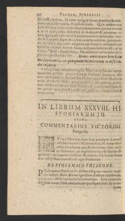 In Librum XXXVIII. [...]