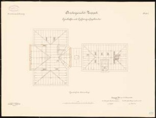 Amtsgericht und Gefängnis, Zoppot: Grundriss Dachgeschoss 1:100