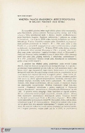 10: Wnętrza pałacu Krasińskich (Rzeczypospolitej) w drugiej połowie XVIII wieku