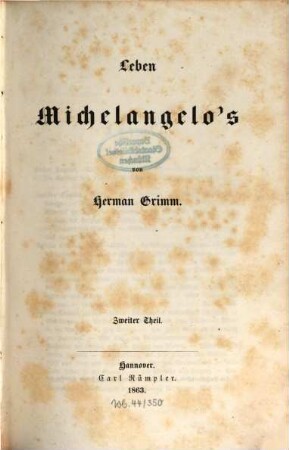 Leben Michelangelo's, 2