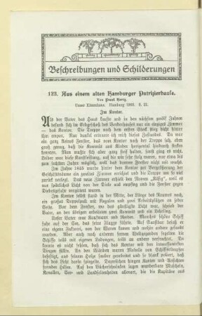Beschreibungen und Schilderungen