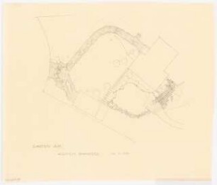 Garten am Wochenendhaus Theis, Berlin-Wannsee: Lageplan mit Plattenwegen 1:100