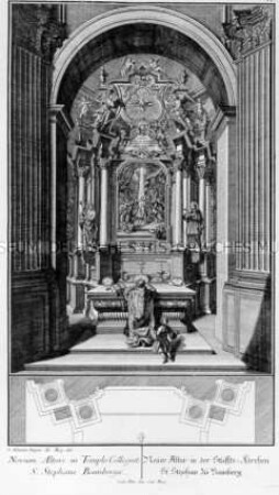 Altar, Blatt 6 aus der Mappe "Altäre und Beichtstuhl aus Bamberg"