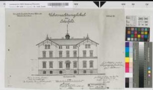Übernachtungslokal zu Osterfeld, Blatt 10: Vorderansicht, M. 1:100 Hgü, Sknr.: 2, Fanr.: 7, Bunr.: 10