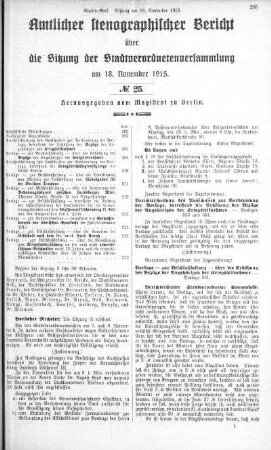 No. 25, 18. November 1915
