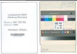 Entnazifizierung Wilhelm Heimbach , geb. 10.10.1900 (Bahninspektor)