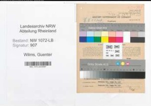 Entnazifizierung Guenter Wilms , geb. 22.05.1915 (Gaertner)