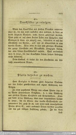 41. Quecksilber zu reinigen