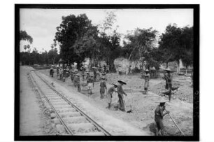 Eisenbahnbau : Thailand. Bau einer Eisenbahnstrecke, 1908/1913