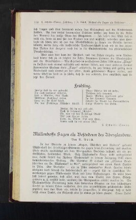 Müllenhoffs Sagen als Beförderer des Aberglaubens.
