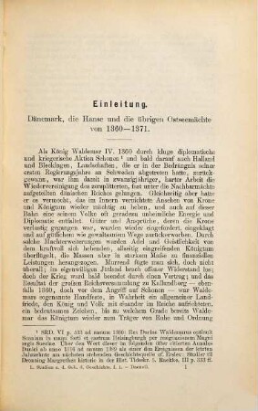 Die Kölner Konföderation vom Jahre 1367 und die schonischen Pfandschaften : Hansisch-dänische Geschichte 1367 - 1385