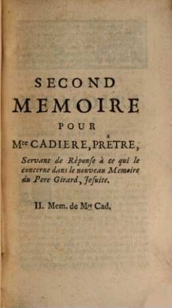 Recueil General Des Pieces Concernant Le Procez Entre La Demoiselle Cadiere, de la Ville de Toulon; Et le Pere Girard, Jesuite, Recteur du Seminaire Royal de la Marine de ladite Ville, 8