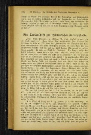 ¬Eine¬ Quellenschrift zur rheinländischen Kulturgeschichte