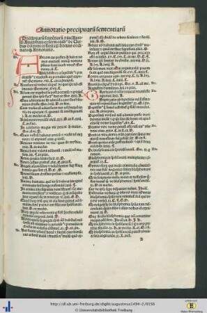 Annotatio precipuarum sententiarum