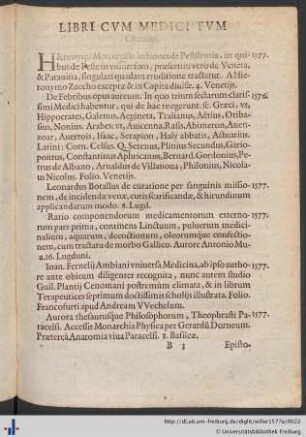 Libri Cvm Medici Tvm Chemici.