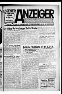 Essener Anzeiger. 1919-1940