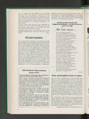 Niederdeutsche Stunde des Langenhorner Bürger- und Heimatvereins am 17.12.1980
