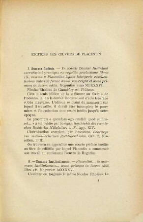 Études sur l'enseignement du droit romain dans le Midi de la France, I
