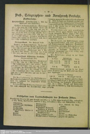 Post-, Telegraphen- u. Fernsprech-Verkehr