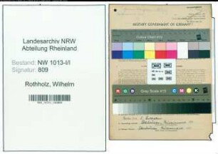 Entnazifizierung Wilhelm Rothholz , geb. 31.03.1893 (Maurer)