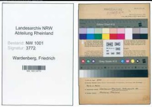 Entnazifizierung Friedrich Wardenberg, geb. 27.09.1905 (Lehrer)