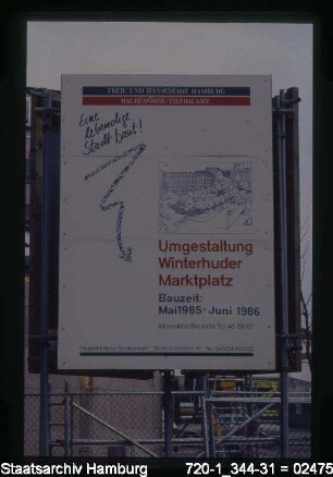 Informationstafel, Winterhuder Marktplatz