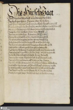 Die HirschsJagt