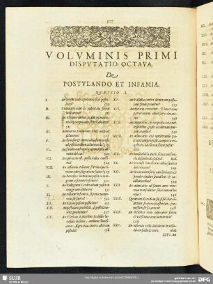 Disputatio Octava, De Postulando Et Infamia