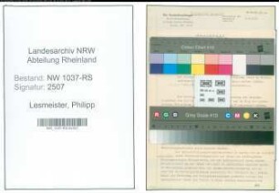 Entnazifizierung Philipp Lesmeister , geb. 09.09.1898 (Lehrer)