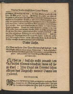 [...] Leich-Text[...] sind genommen aus dem 18. Capitel Matthäi v. 10. und lauten also: