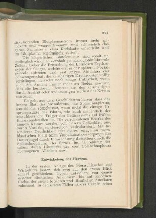 Entwickelung des Herzens.