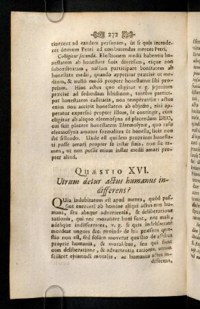 272-278, Utrum detur actus humanus indifferens?