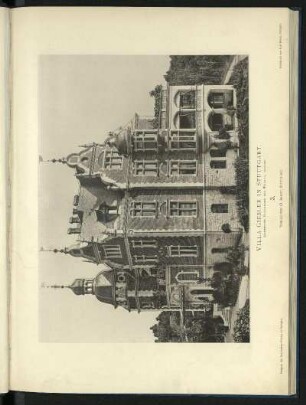 Villa Giesler in Stuttgart. Architekten Eisenlohr und Weigle, daselbst.