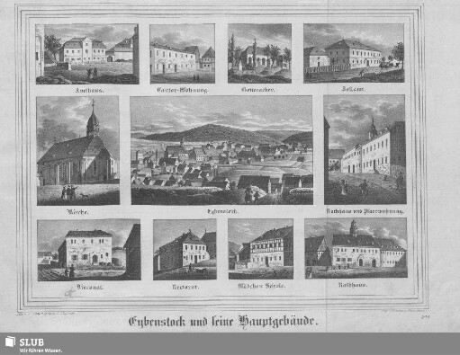 Eybenstock und seine Hauptgebäude