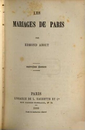 Les mariages de Paris