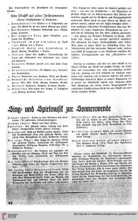 Sing- und Spielmusik zur Sonnenwende