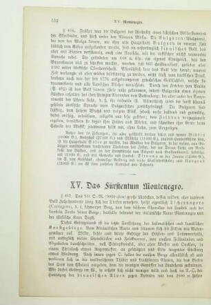 XV. Das Fürstentum Montenegro