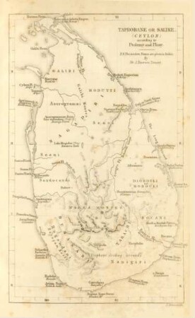 Taprobane or Salike (Ceylon)