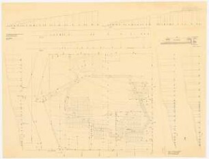 Friedhof, Holzhausen (?): Höhenplan, Schnitte, Detailschnitt 1:100