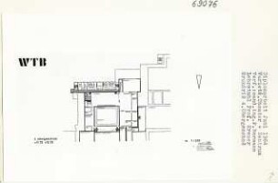 Varieté, Theater, Zentrum (Diplomarbeit bei Willy Kreuer): Grundriss Obergeschoss + 11.75 und + 12.75, 1:200