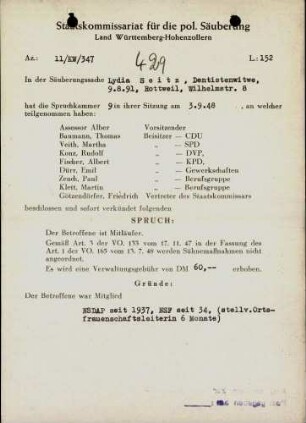 Seitz, Lydia