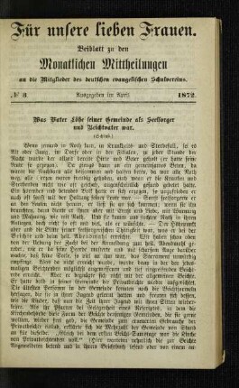 Was Vater Löhe seiner Gemeinde als Seelsorger und Beichtvater war : (Schluß)