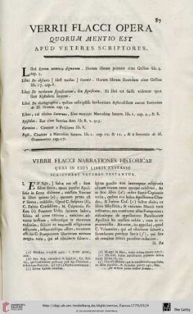 verrii flacci narrationes historicae
